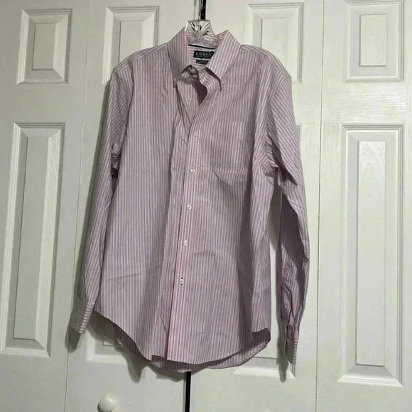 Ralph Lauren mens classic fit stretch non iron button down shirt size 16 neck - Picture 1 of 11
